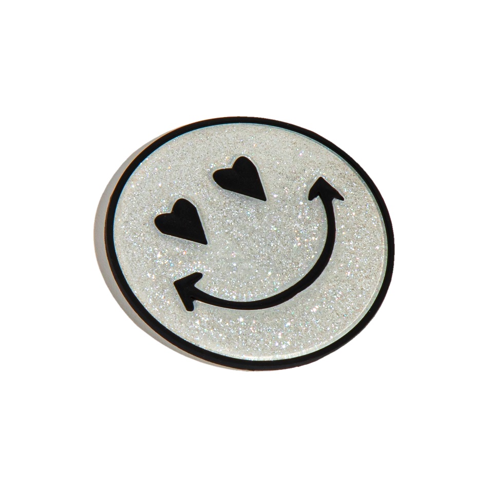 Fitflop Cuore-occhi Smiley Shimmer Adesivi In ​​gomma Confezione Da 2 Argento Shimmer