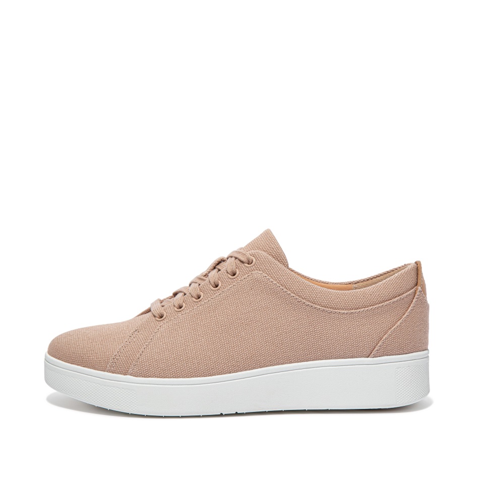 Sneakers Fitflop Rally In Tela Nude Rosa